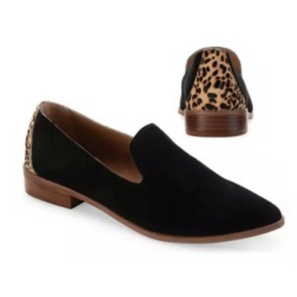 Crown & Ivy Inez Flats. Black leopard NWOB
